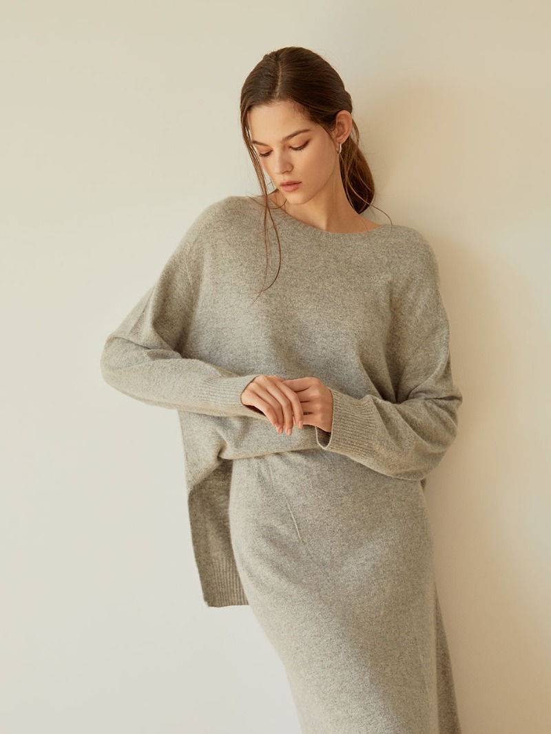 [리퍼브] Fox Whole Garment Knit(Gray)