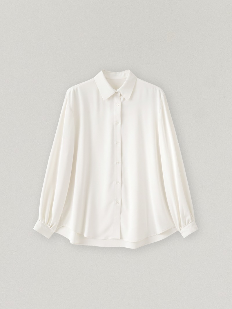 Soft basic blouse (ivory)