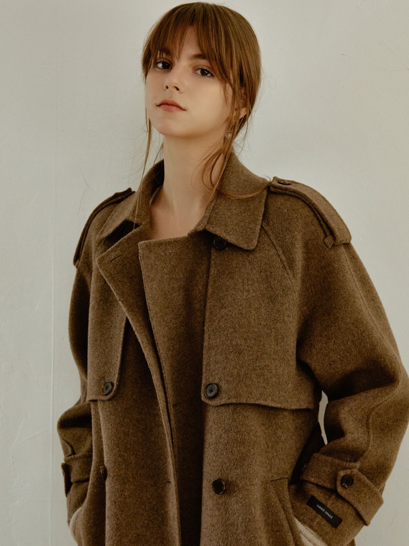 Fave double handmade coat (brown)