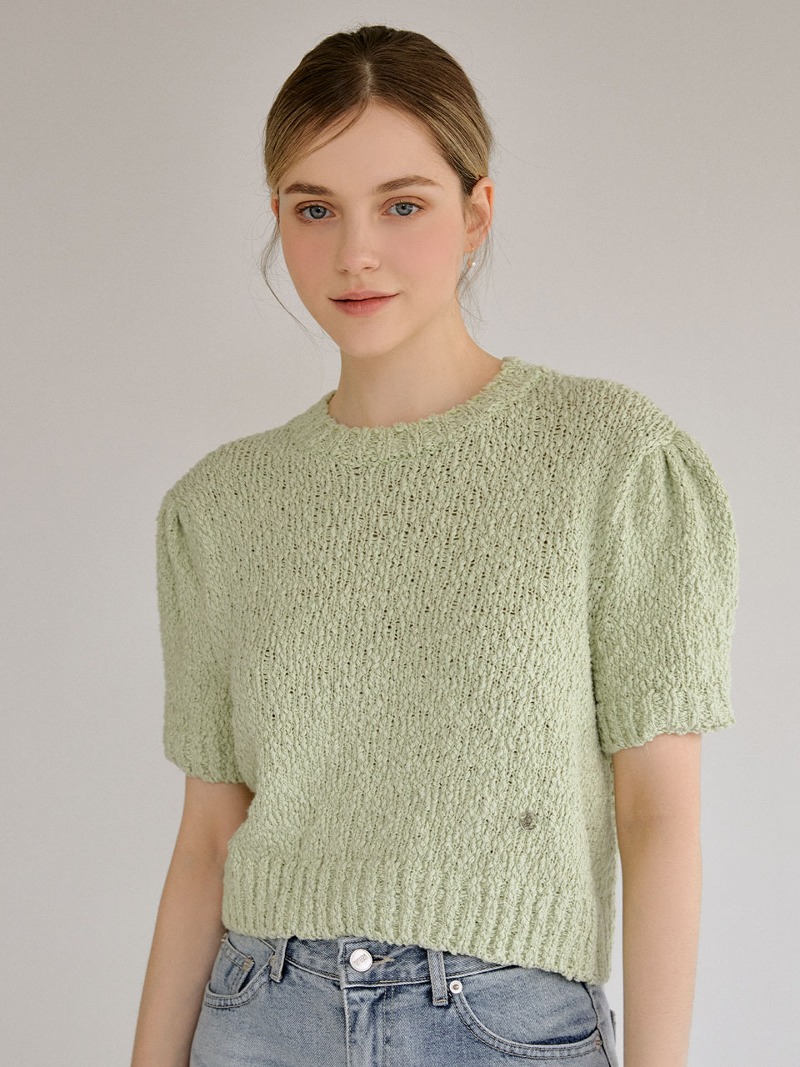 Natural bubble knit (mint)