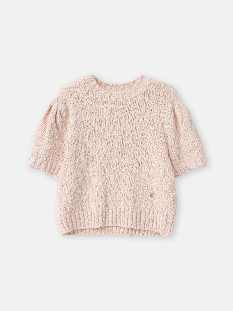 Natural bubble knit (pink)