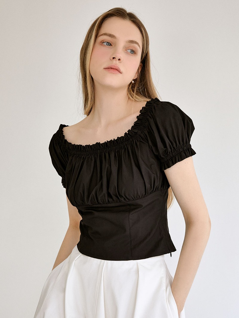 Babydoll blouse (black)