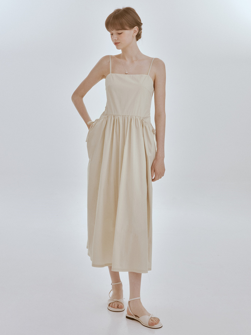 Float string dress (beige)