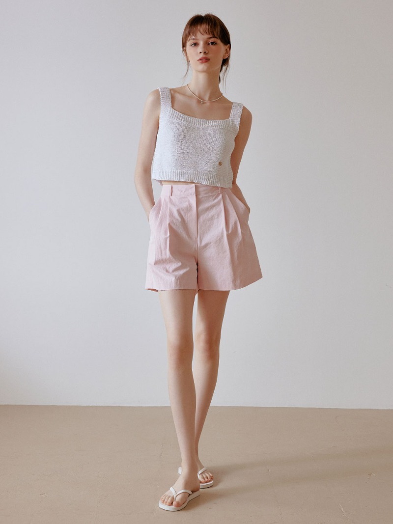 Pintuck half pants (pink)