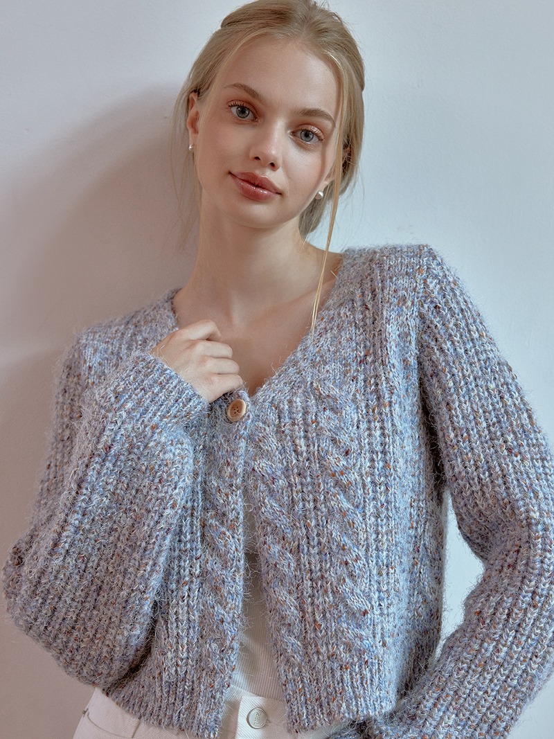 Sorbet cable cardigan (sky blue)