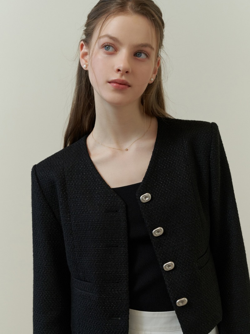 Bonnie v tweed jacket (black)