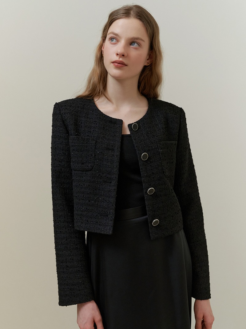 Pound tweed jacket (black)