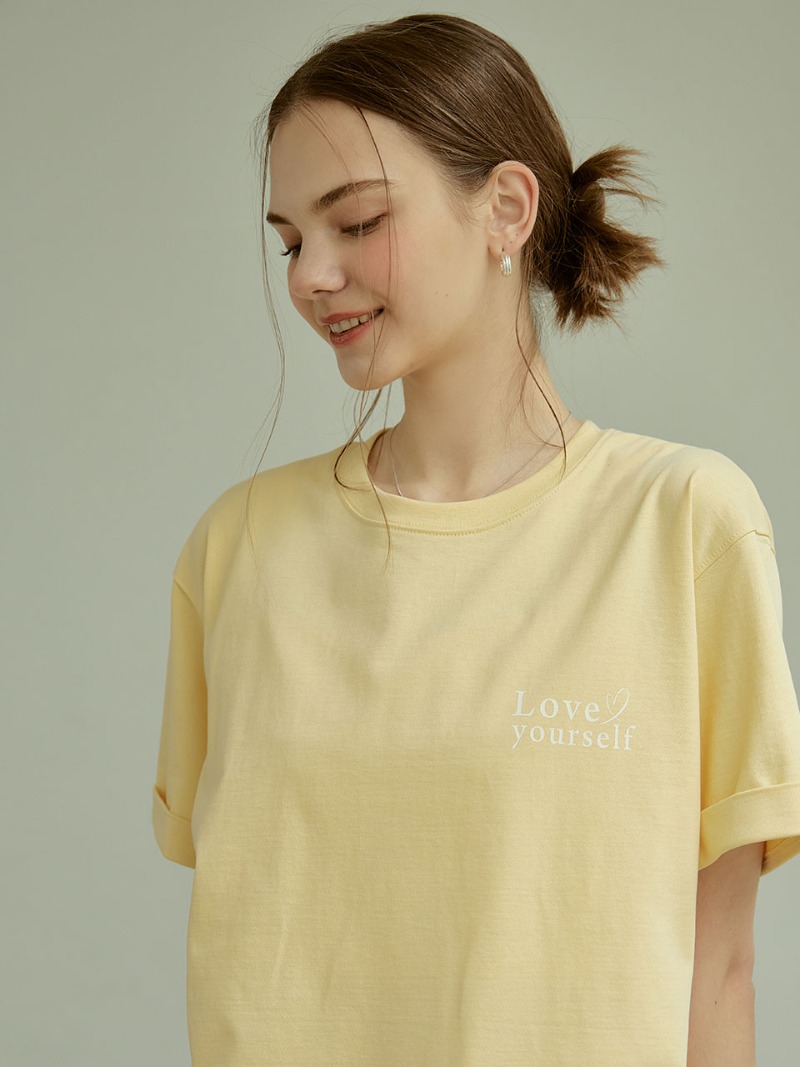 love yourself T-shirt (yellow)