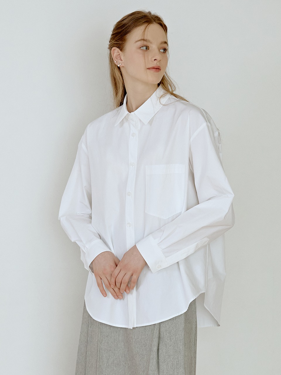 Steady sleek shirts (white)