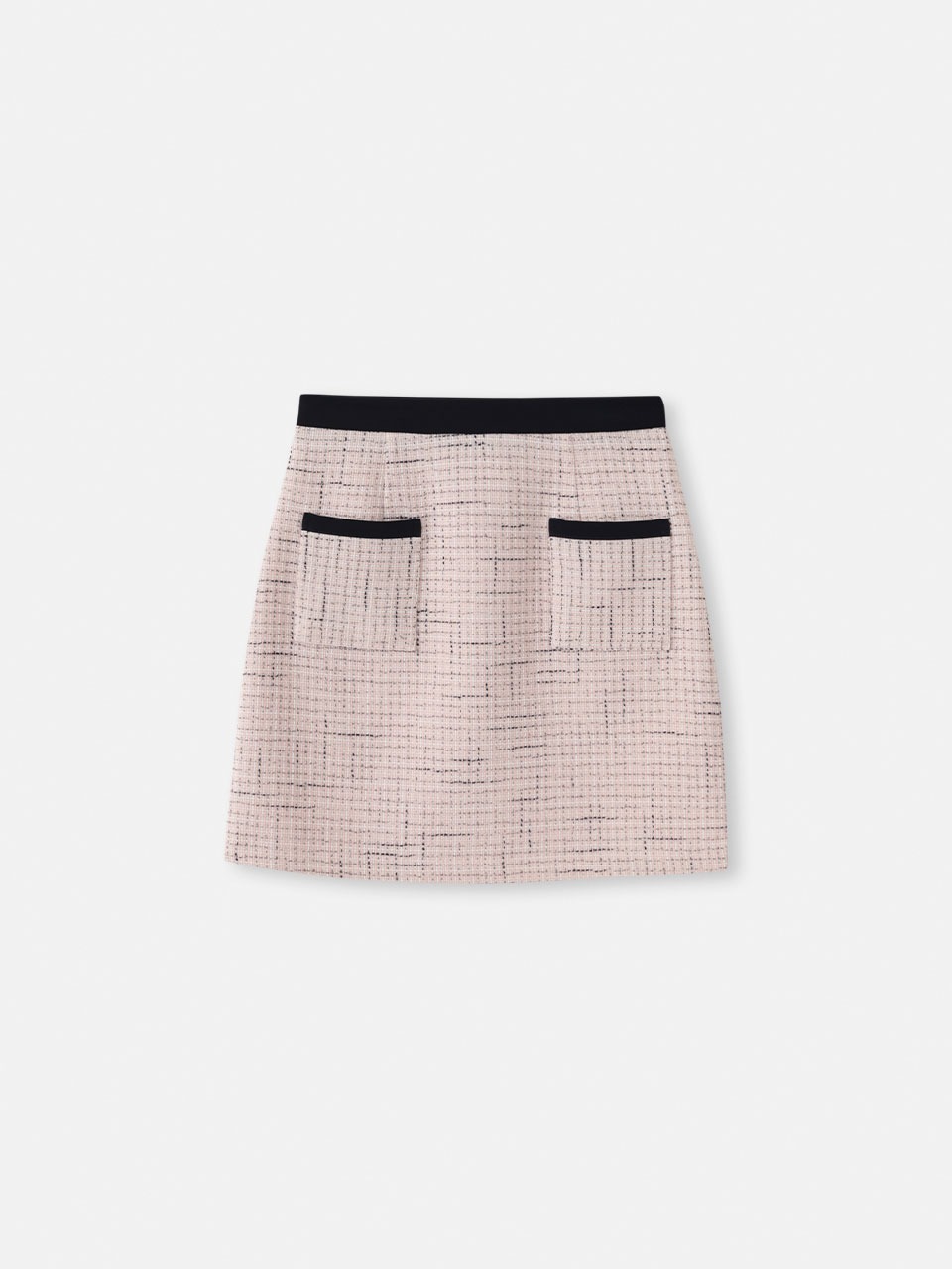 Line pocket tweed mini skirt (pink)