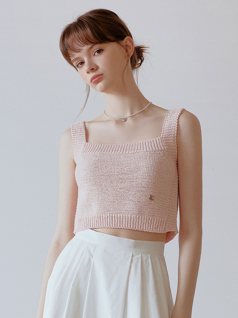 Rub knit sleeveless (pink)