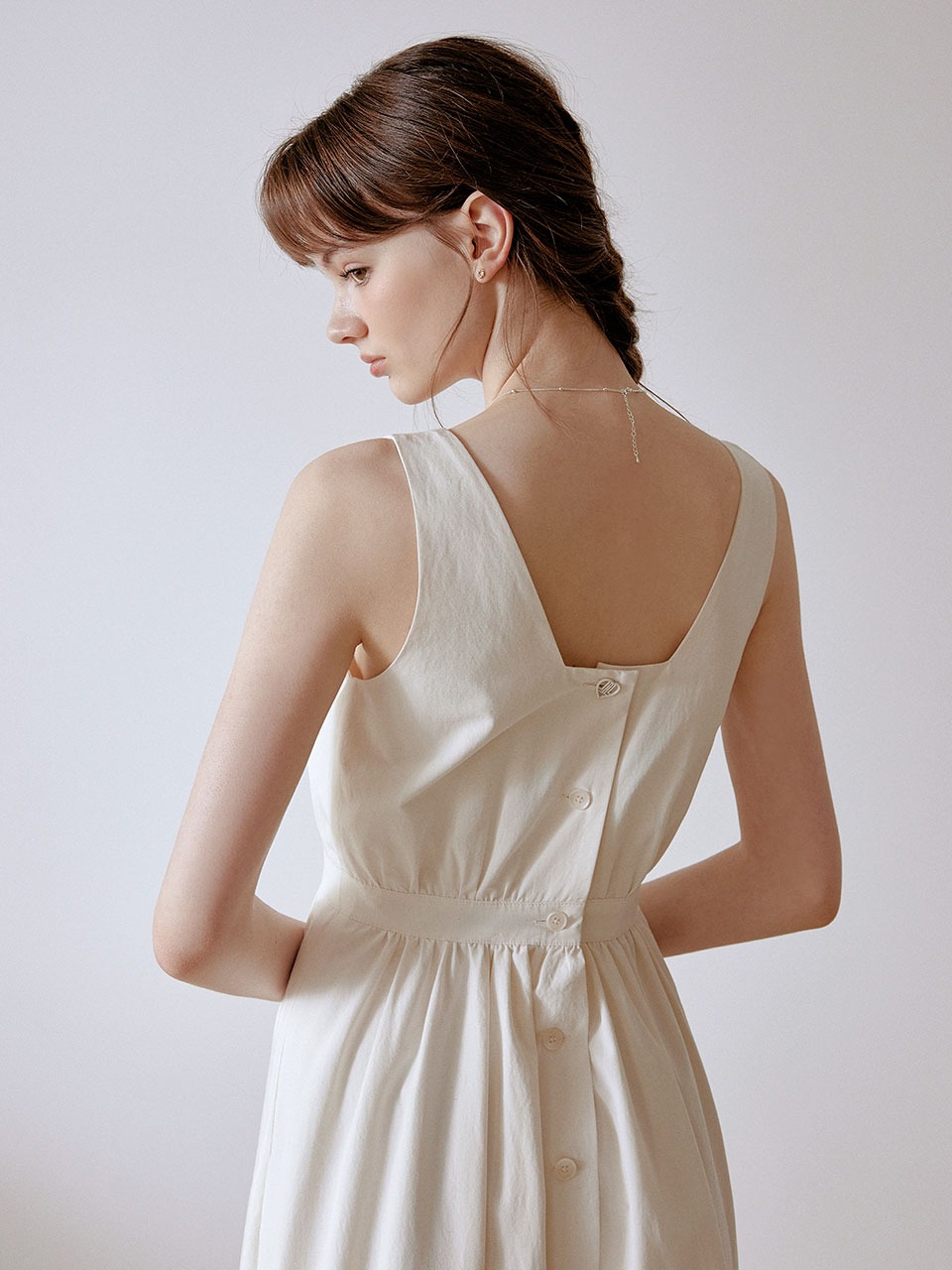 [REFURB] Lavish button dress (cream)