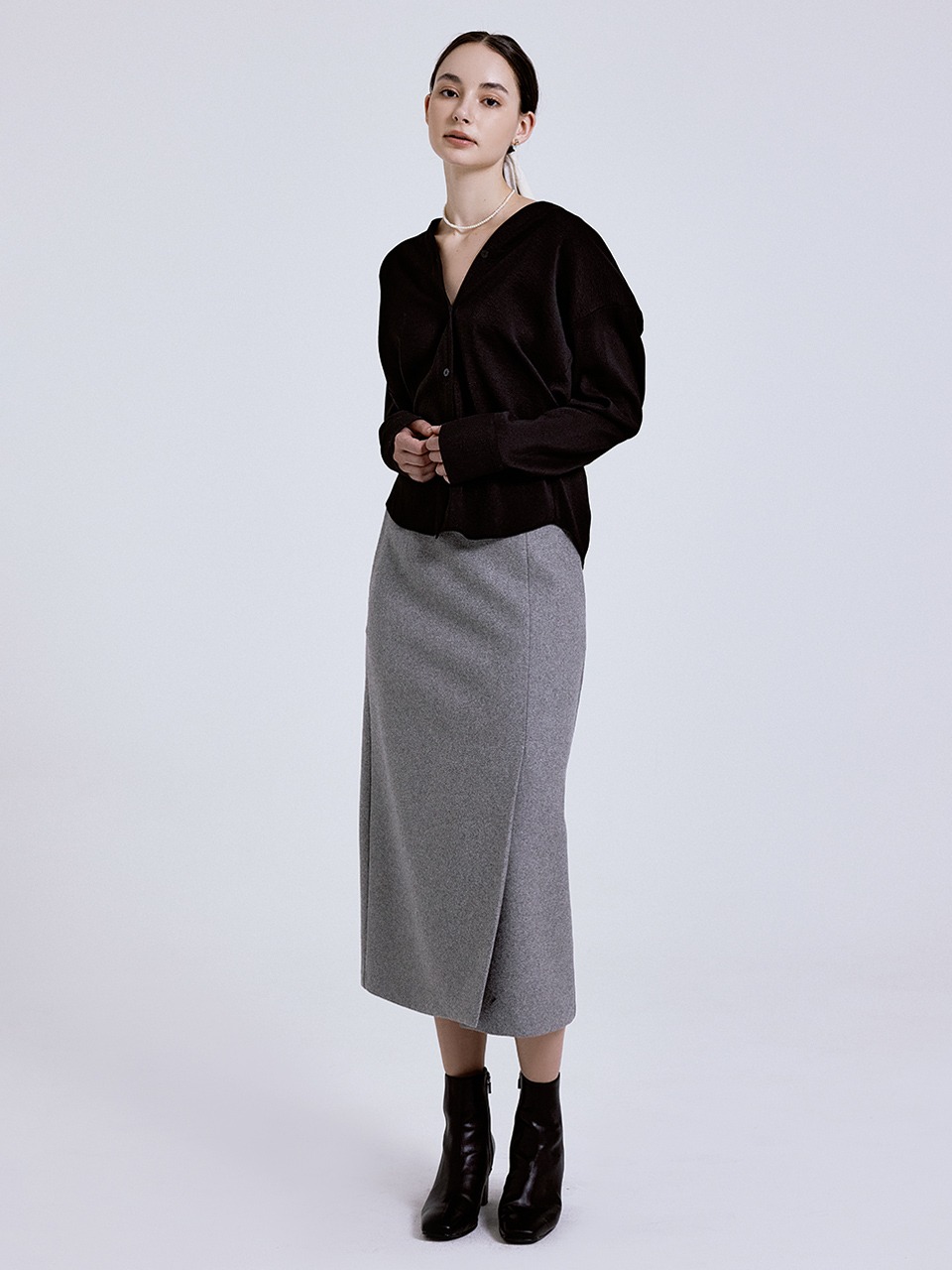 Pond wool skirt (gray)