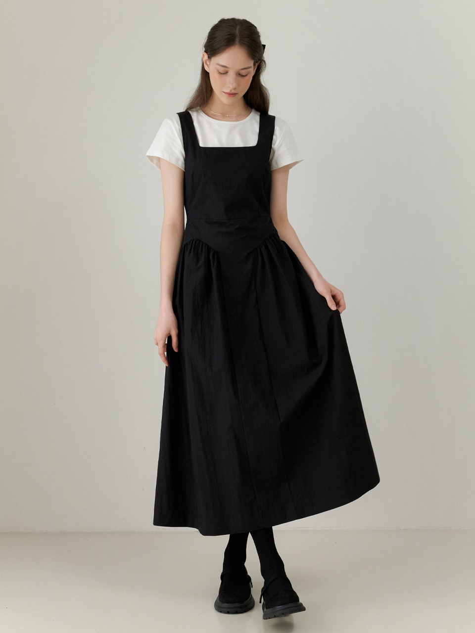 Tutu sleeveless dress (black)