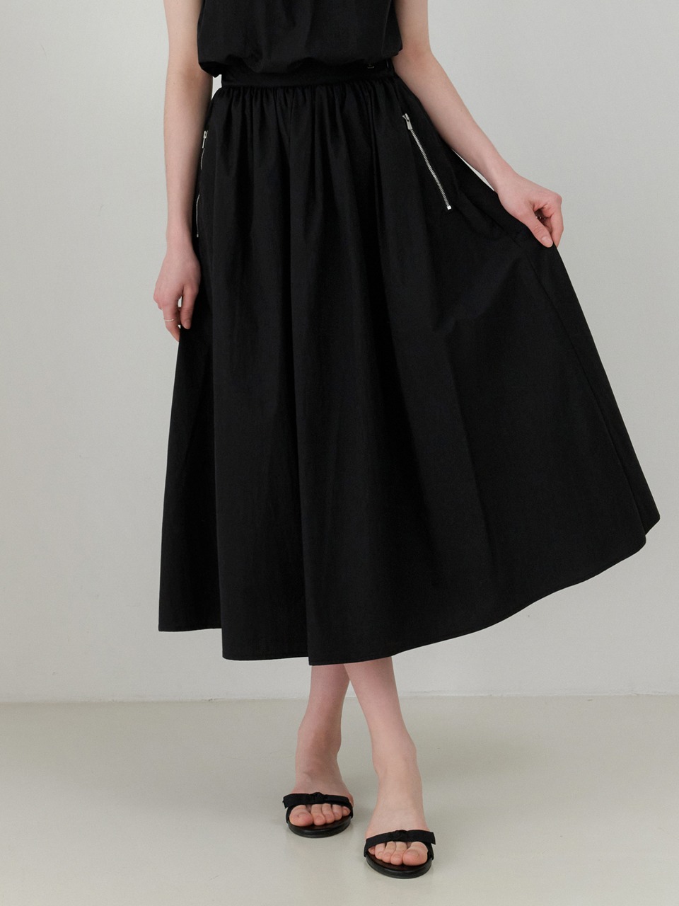 Roof shirring skirt (black)