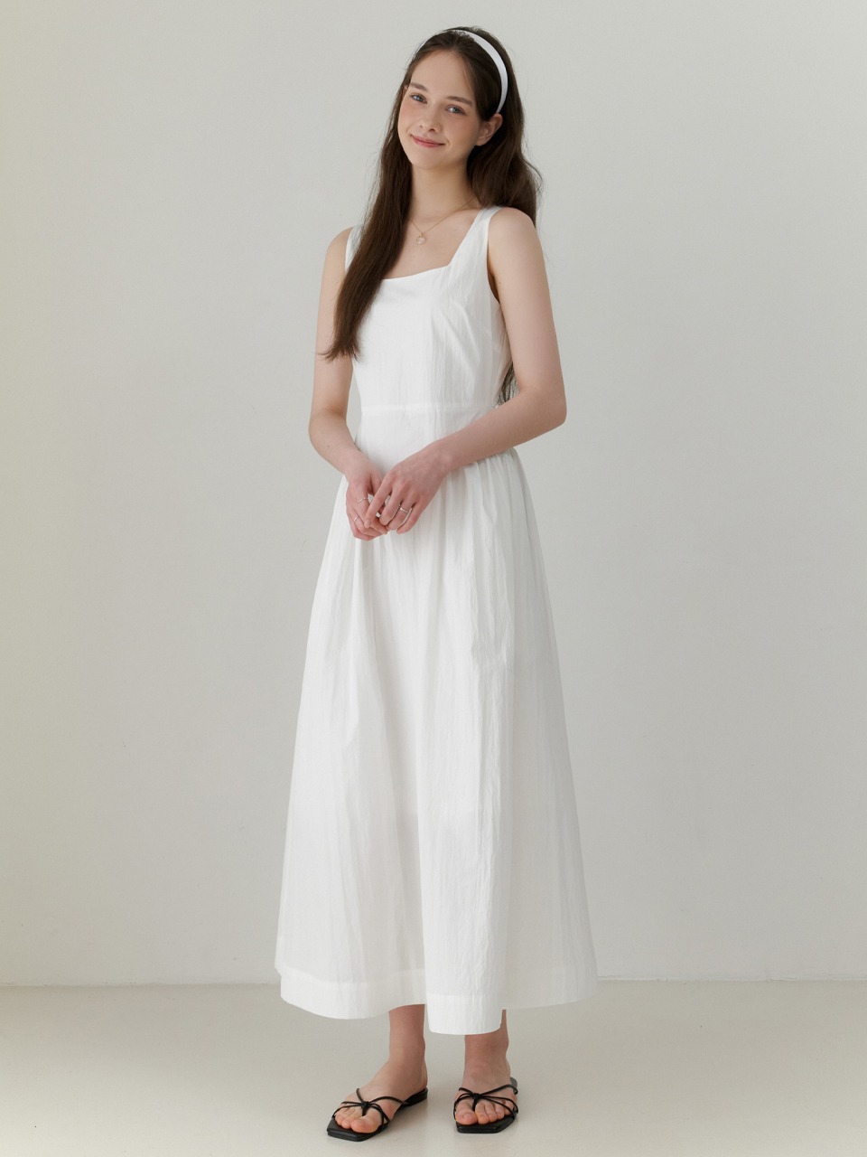 Tutu sleeveless dress (white)